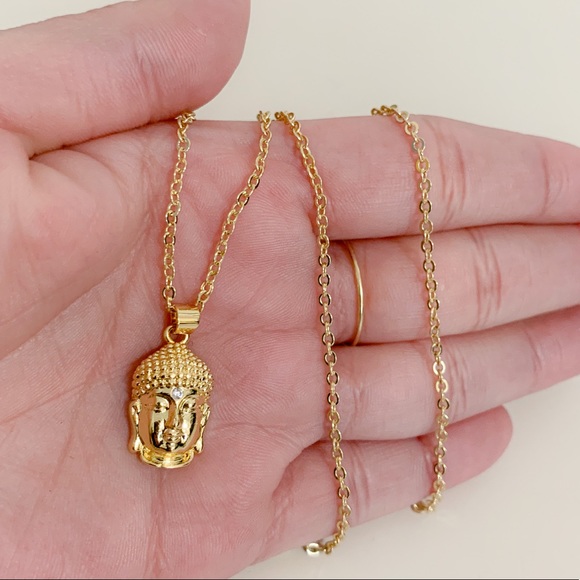 Buddha Head Necklace | 14k Gold Filled - Picture 9 of 10